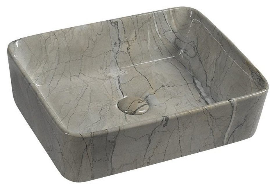 Sapho Waschtisch DALMA Keramik-Waschtisch 48x38 cm, grigio, Sapho-MM513