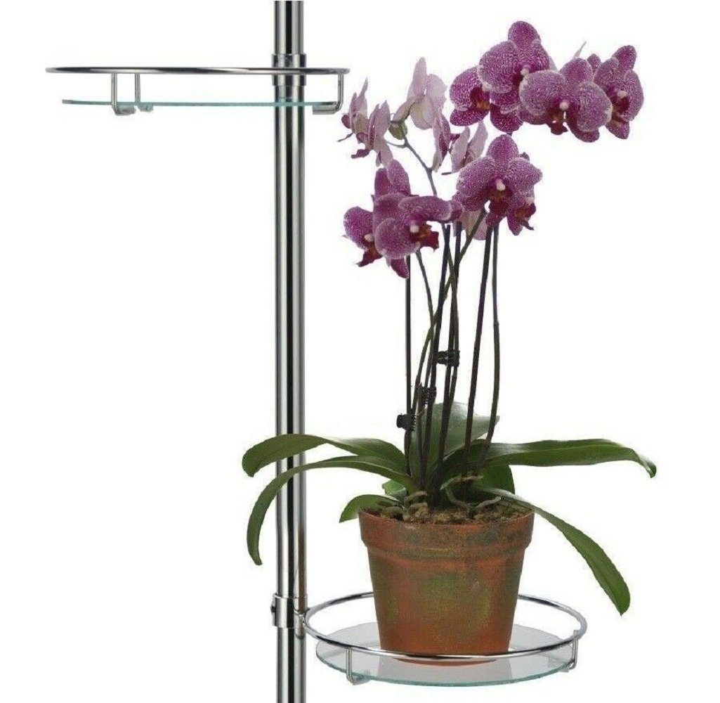 Meinposten Blumenständer Teleskop-Blumenregal Pflanztreppe Blumentreppe Regal Pflanzenregal, Ohne Bohren