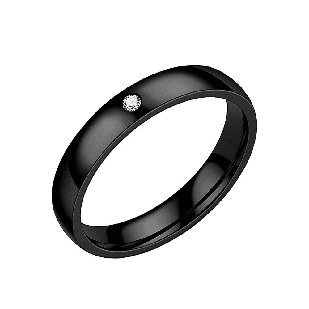 Taffstyle Fingerring Damen Ring Solitärring Verlobungs mit Kristall Schwarz günstig online kaufen