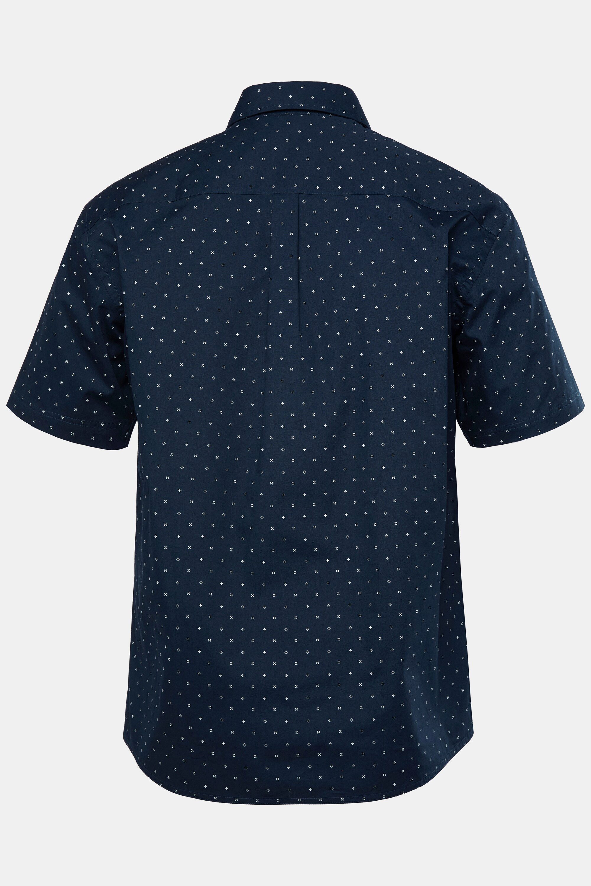 Men Plus Kurzarmhemd Hemd Halbarm Alloverprint Kentkragen Comfort Fit