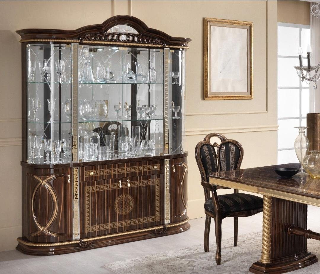 Vitrinen Schrank Möbel xxl Schränke Design Vitrine Italienische JVmoebel Schau Wohnzimmer Vitrine