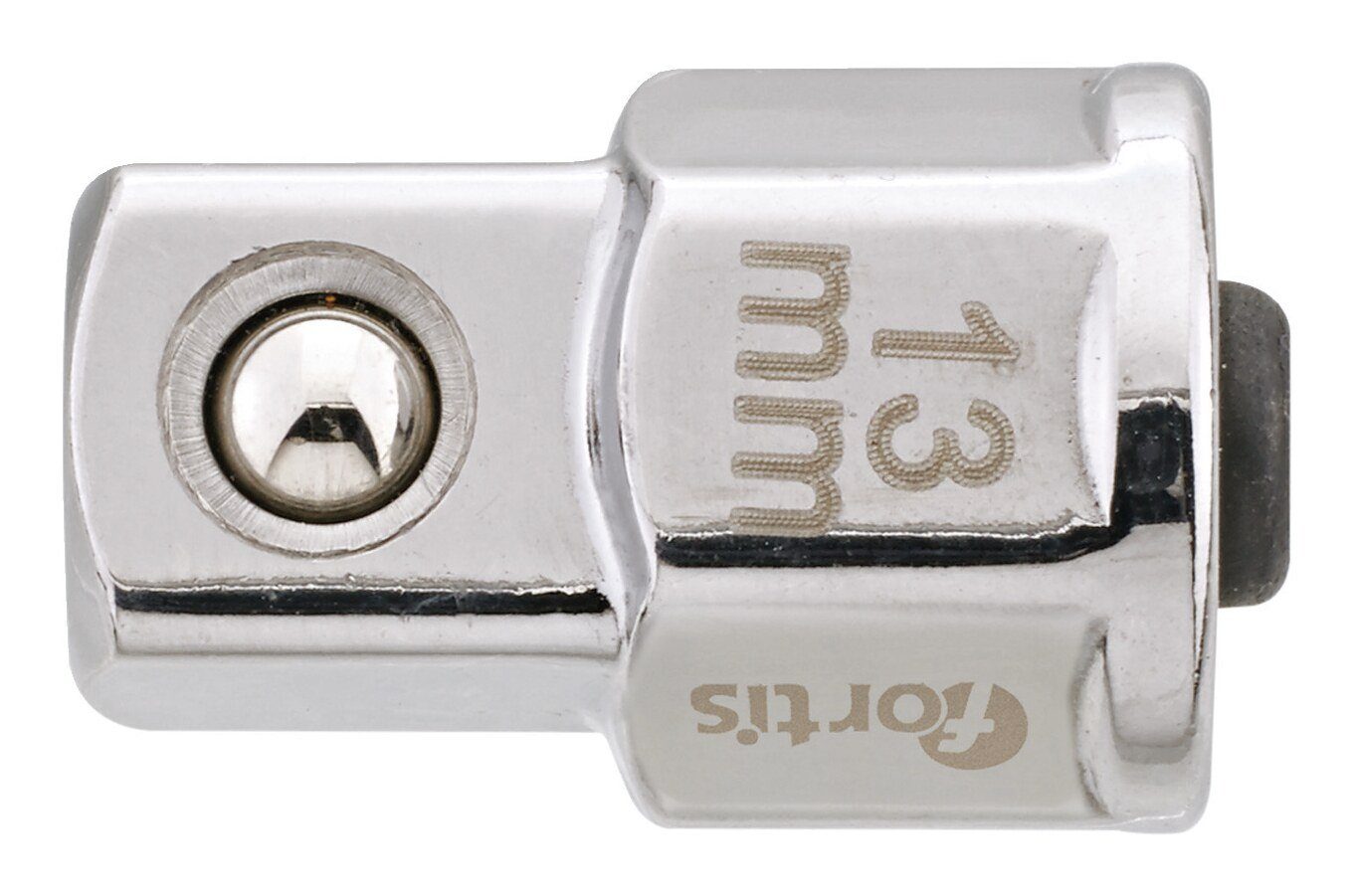 fortis Ratschenringschlüssel, Steckschlüssel-Adapter 13 mm für 3/8"