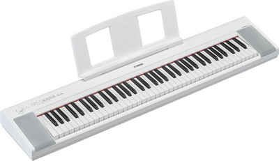 Yamaha Home-Keyboard Piaggero, NP-35WH, weiß, mit 76 Tasten, inklusive Netzteil und Notenhalter
