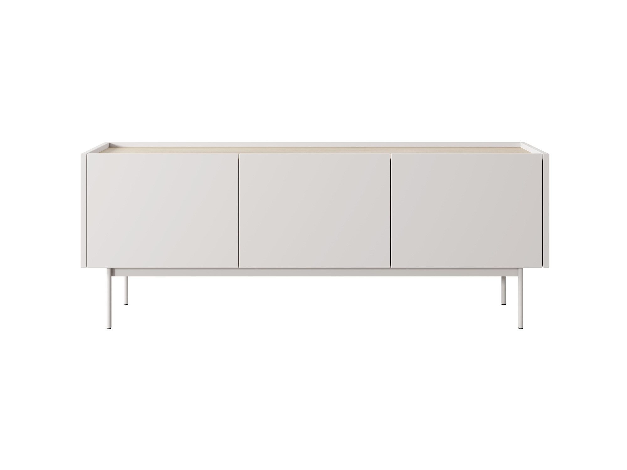 Feldmann-Wohnen Lowboard Color (Color, 1 St., Lowboard), 144x37x55cm Kaschmir, Eiche Linea, grifflos