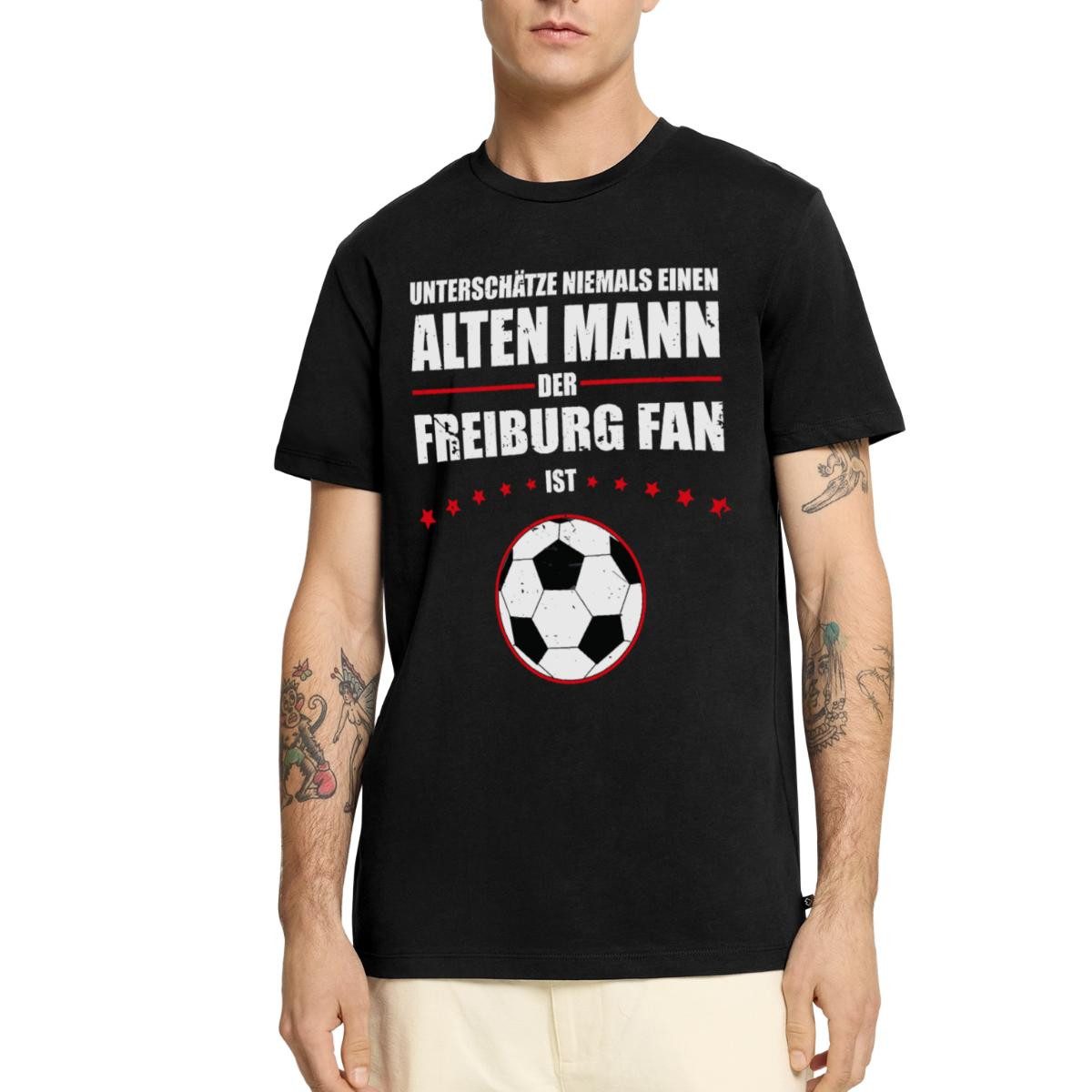 T-Shirt Unterschätze Niemals Einen Freiburg Fan Fußball Männer Premium T-Shirt