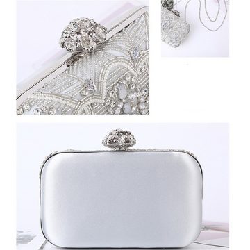 Dekorative Abendtasche Damen Handtasche, Vintage Damen-Clutch Glitter Tasche, Tasche für Hochzeit Party