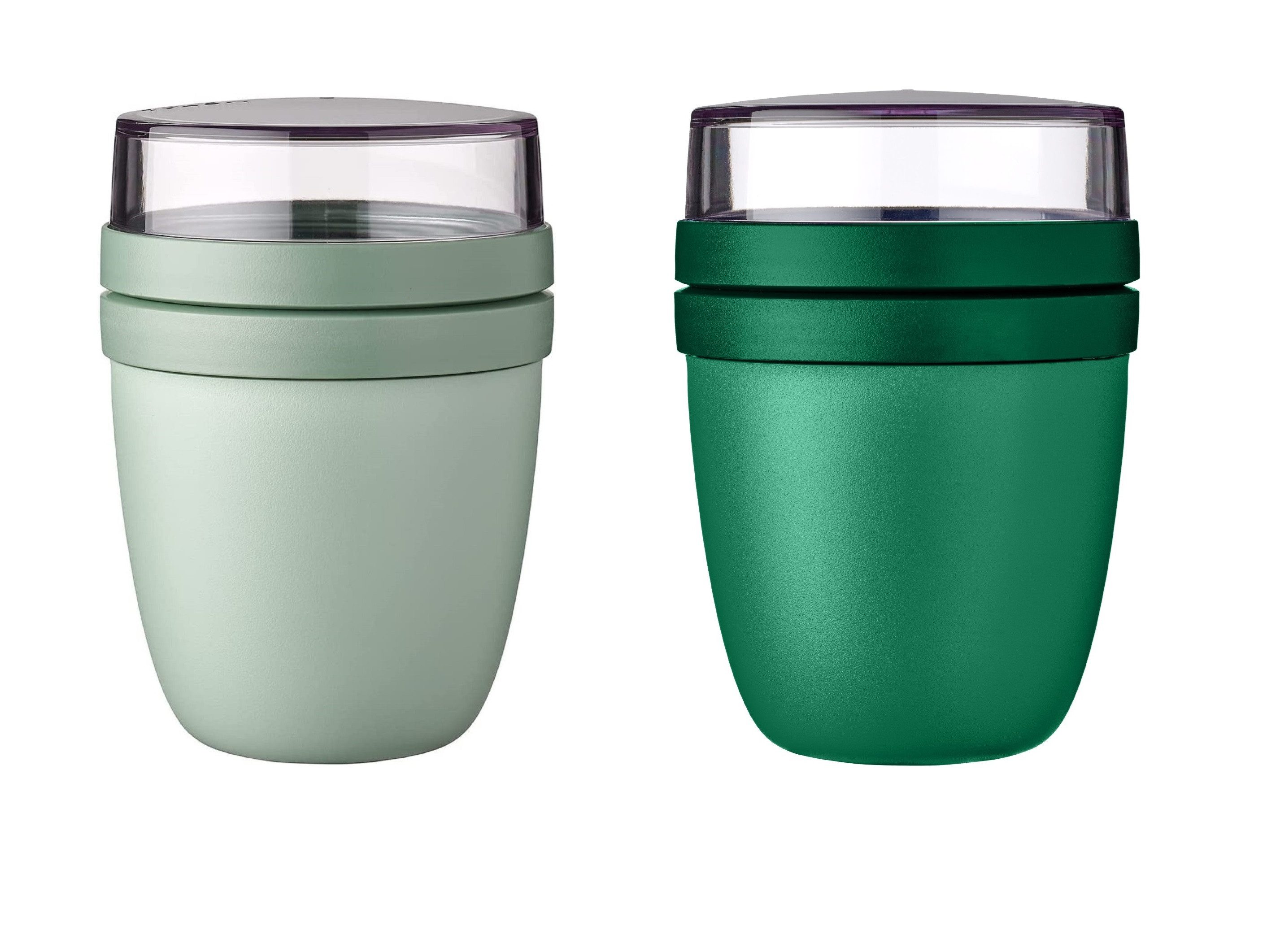 Mepal Lunchbox Lunchpot mit 500 ml + 200 ml Kapazität für Joghurt und Müsli, Polypropylen (PP), PCTG, Geeignet für Gefrierschrank, Mikrowelle & Spülmaschine