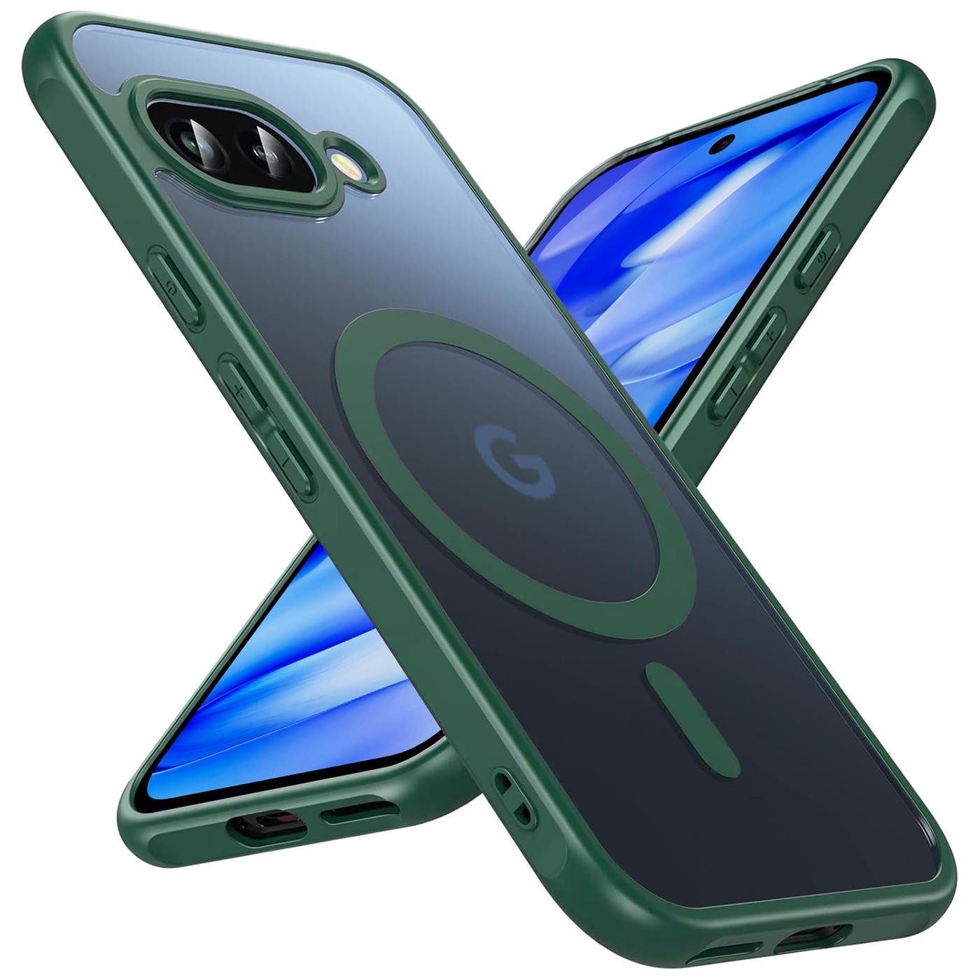 CoolGadget Handyhülle Magnet-Hülle für Pixel 9a Schutzhülle magnetisch 6,3 Zoll, Hülle Matt Stoßfest kompatibel mit QI-Laden Zubehör Kameraschutz Case