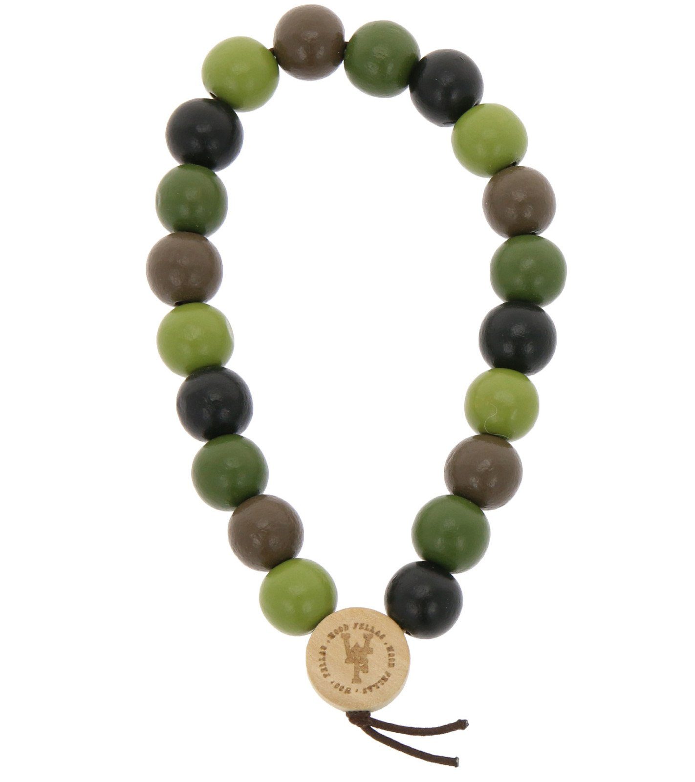 WOOD FELLAS Holzanhänger Camouflage Pearl WOOD Deluxe Holz-Armband Bracelet lockeres Mode-Schmuck FELLAS Armband