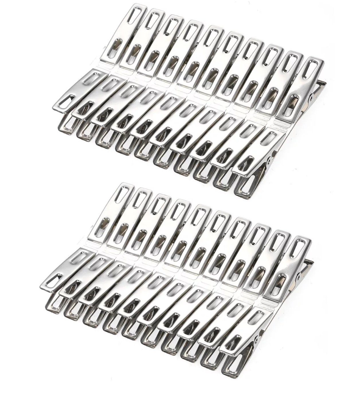 Verschlussklammer 40er Set Wäscheklammern Edelstahl [4,5cm x 1cm], Mehrzweck Klammern