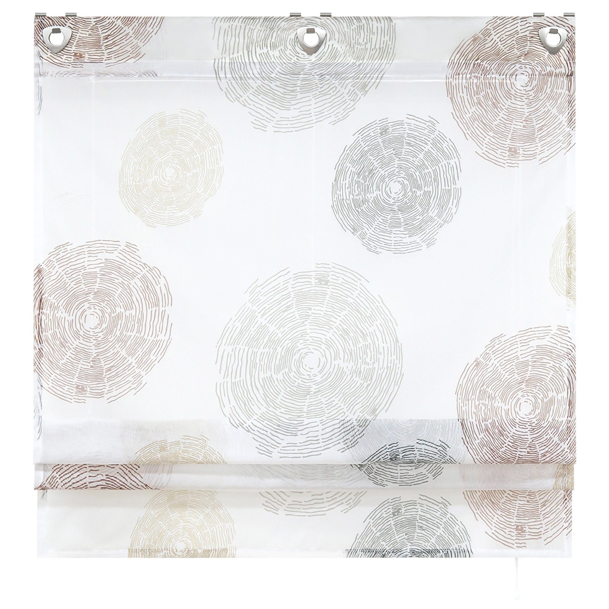 Joyswahl Raffrollo, mit Hakenaufhängung, ohne Bohren, mit Jahresring-Druck günstig online kaufen