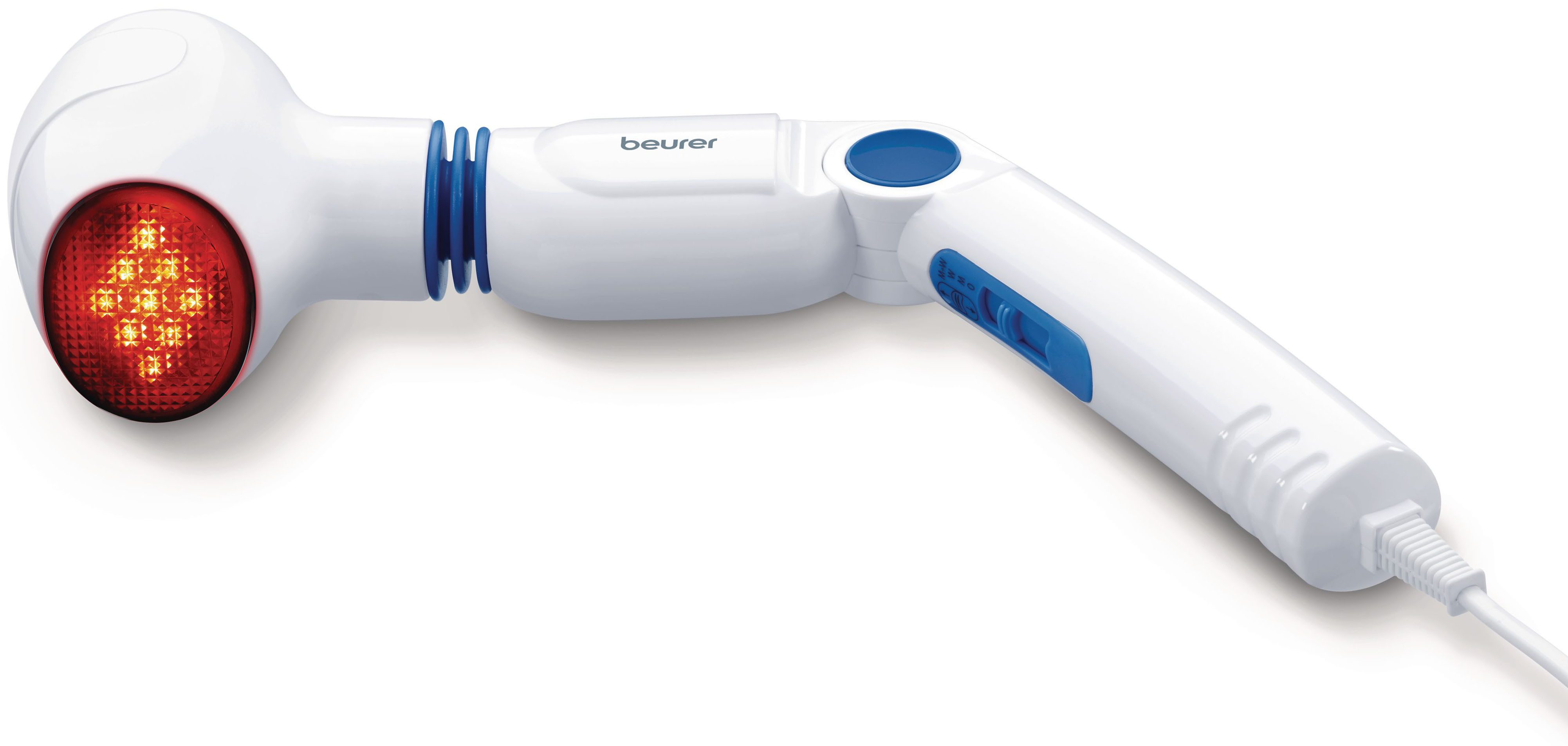 BEURER Massagegerät MG 40 für eine wohltuende Vibrationsmassage mit Infrarotwärme, Ideal für gezielte und punktuelle Massagen an Rücken, Armen, Beinen