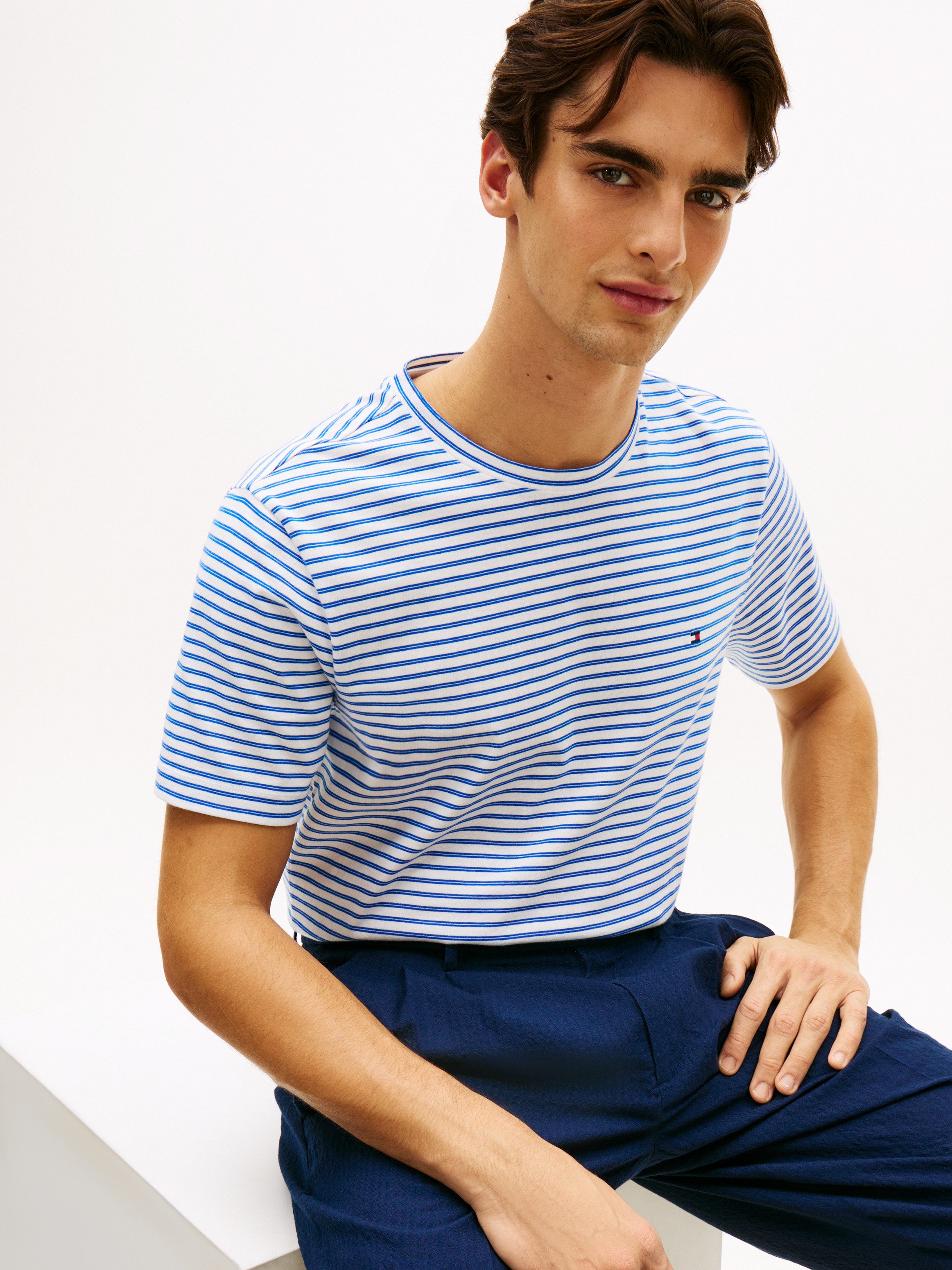 Tommy Hilfiger T-Shirt SEASONAL STRIPE Regular fit, gestreift, Rundhals günstig online kaufen