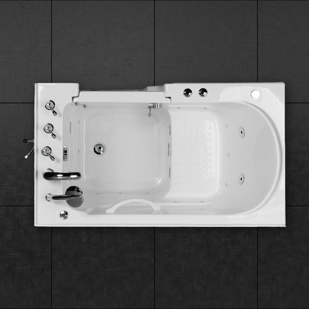 DEKO VERTRIEB BAYERN Whirlpool-Badewanne Luxus Tür Senioren Seniorenbadewanne-Whirlpool Badewanne 122x71 cm