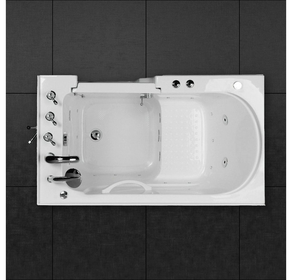 Thumbnail - DEKO VERTRIEB BAYERN Whirlpool-Badewanne Luxus Tür Senioren Seniorenbadewanne-Whirlpool Badewanne 122x71 cm