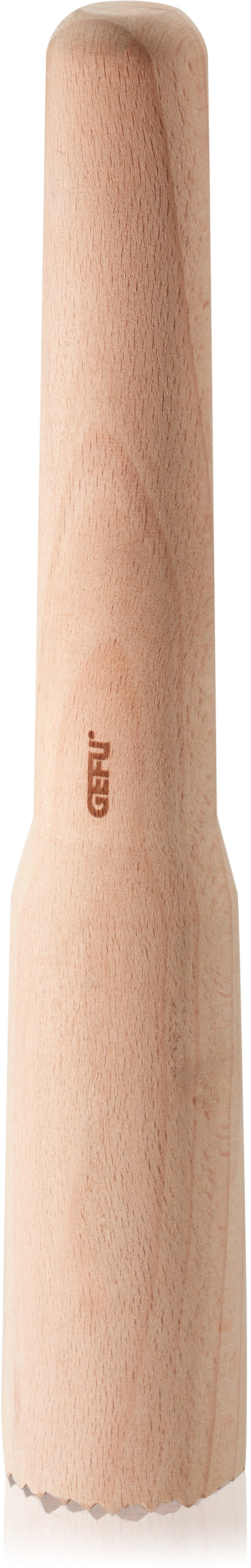 GEFU Fermentationsglas NATIVO, Borosilikatglas, Edelstahl, Holz, Kunststoff, Silikon, (Set, 5-tlg), 1L Fermentationsglas mit Deckel, Beschwerungsgewicht, Stößel und Zange