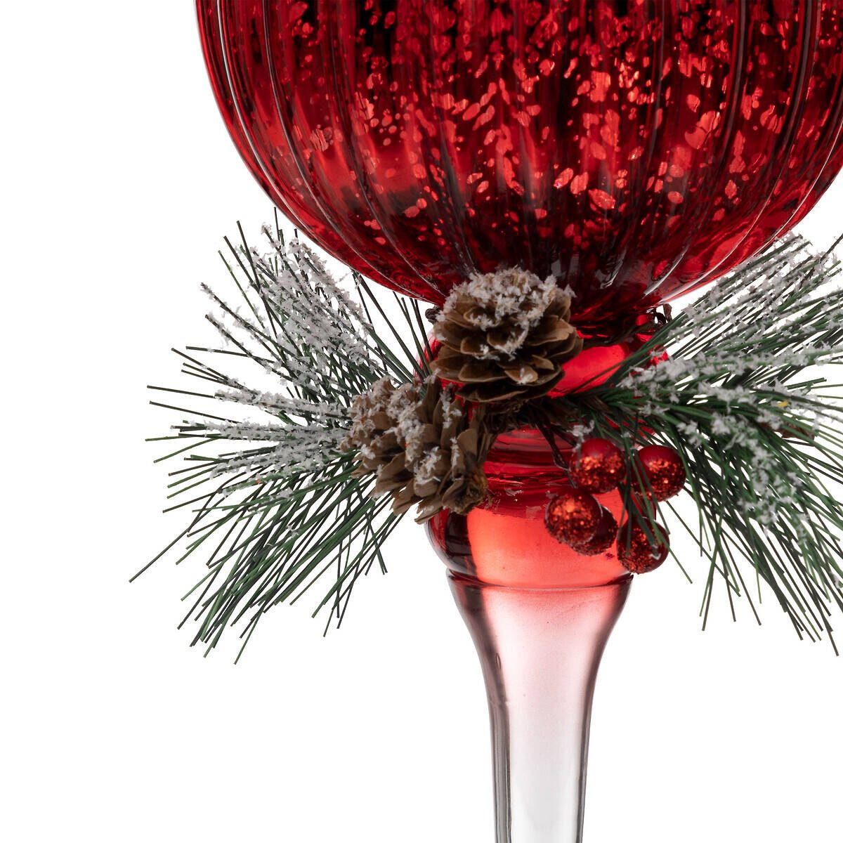 Atmosphera Créateur d'intérieur Kerzenlaterne Teelichthalter mit Weihnachtszweig, 3er-Set – Bild 2 von 2