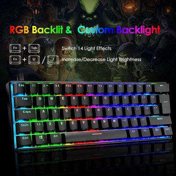 LexonElec RGB-Hintergrundbeleuchtung Tastatur- und Maus-Set, Gaming-Atmosphäre,individuell anpassbar für Personalisiertes Erlebnis