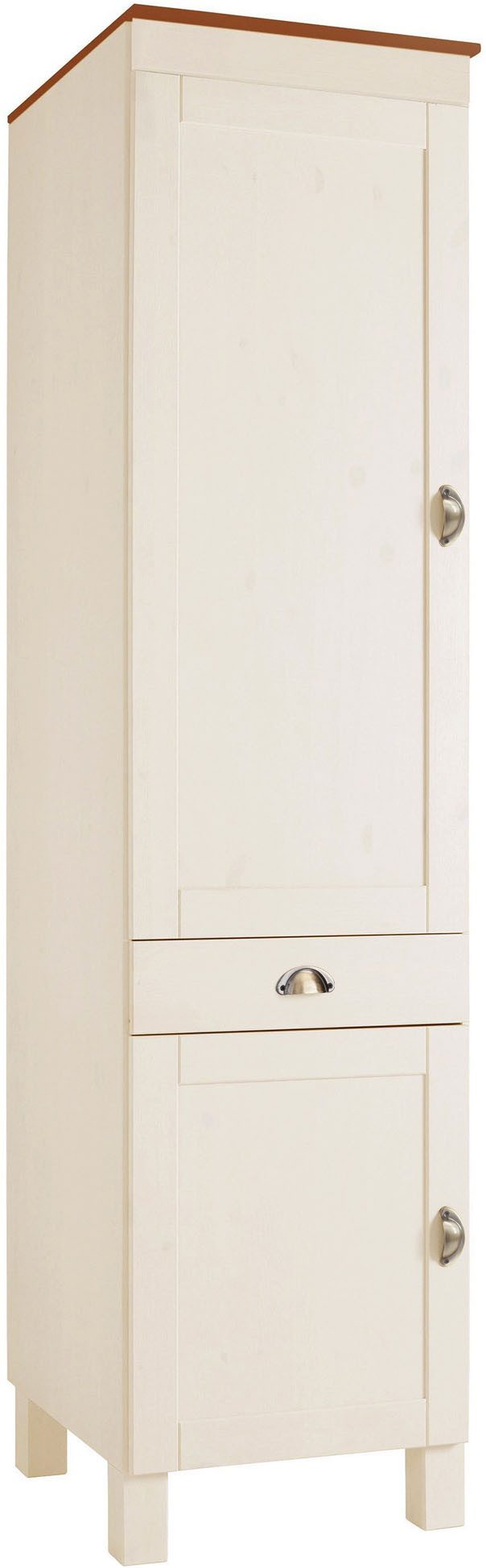 Home affaire Hochschrank Oslo 50 cm breit, in 2 Tiefen, 2 Türen, 1 Schublade, aus massiver Kiefer