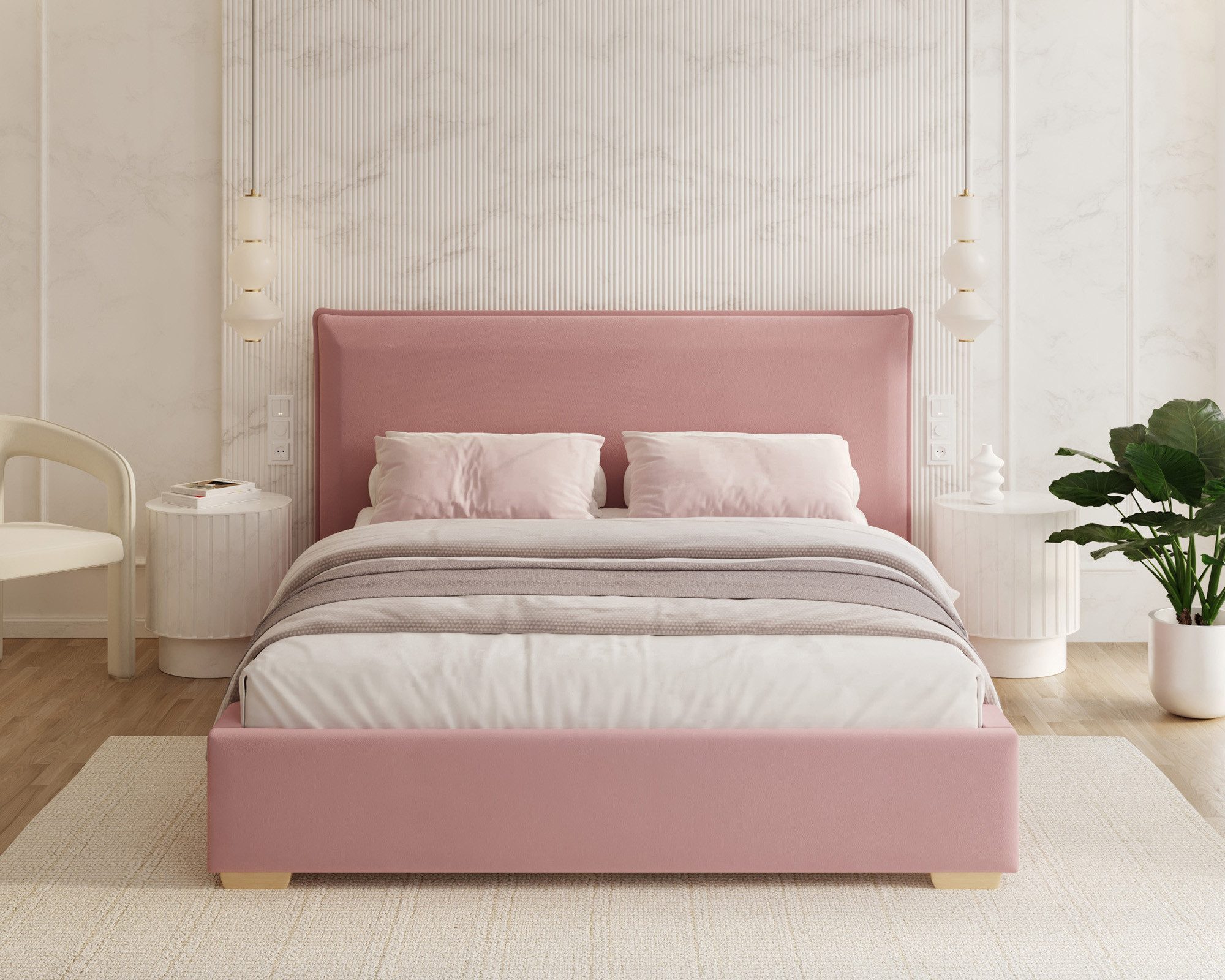 thematys Polsterbett Bett Stauraumbett Bezug Paris / 140x200, 160x200, 180x200cm (MADE IN EU - mit hochwertigem Velours Bezug, Bettrahmen, Bett, Optional mit Matratze bestellbar, mit großen gepolsterten Kopfteil), Metallrahmen mit Lattenrost, hydraulische Klappfunktion für Stauraum, mit großen gepolsterten Kopfteil, mit Bettkasten zum aufklappen), Metallrahmen mit Lattenrost, hydraulische Klappfunktion für Stauraum, mit großen gepolsterten Kopfteil, mit Bettkasten zum aufklappen), Metallrahmen mit Lattenrost, hydraulische Klappfunktion für Stauraum