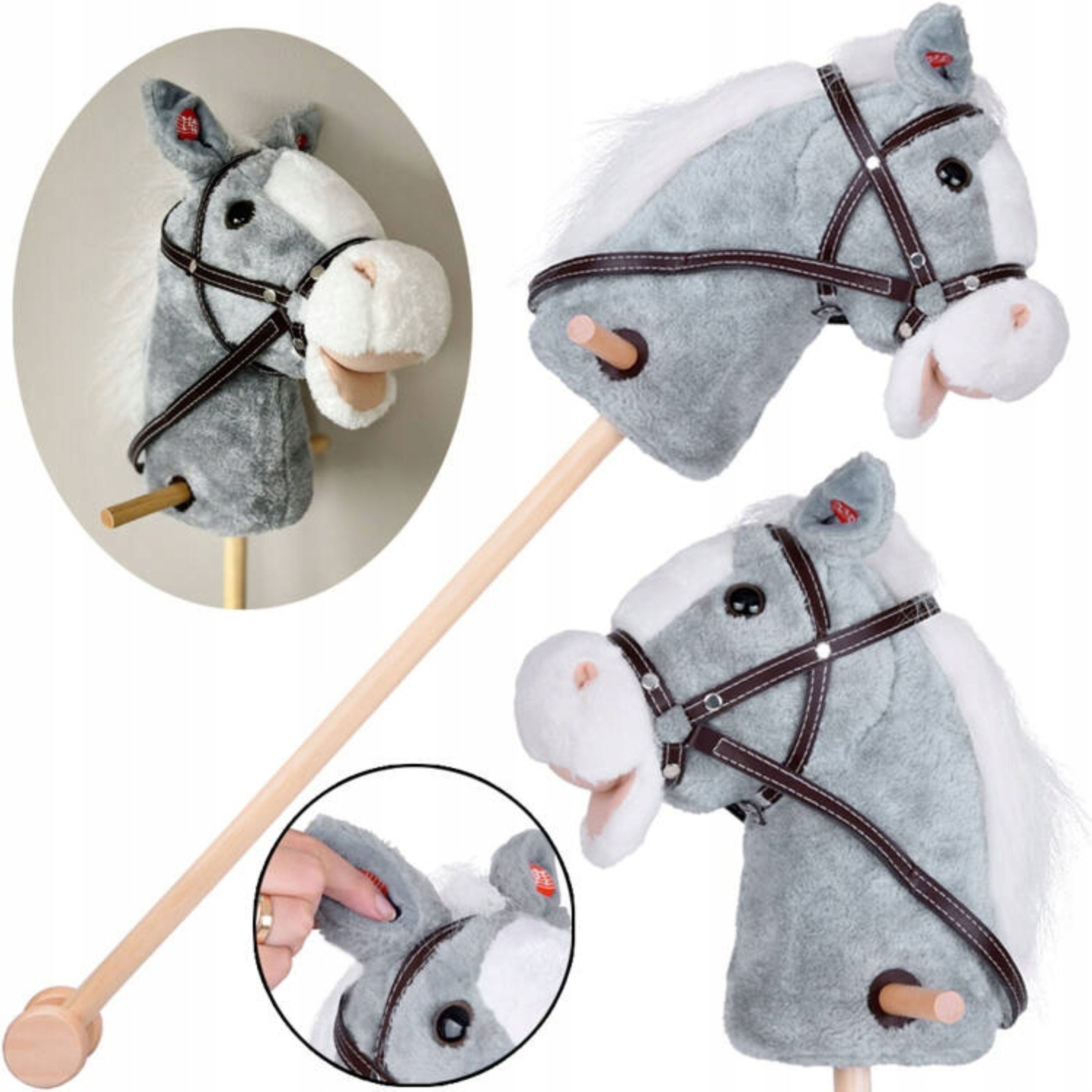 Festivalartikel Hüpfspielzeug Hobby Horse Pferd am Stock mit Sound & beweglichem Maul ZA5442, (1-tlg)
