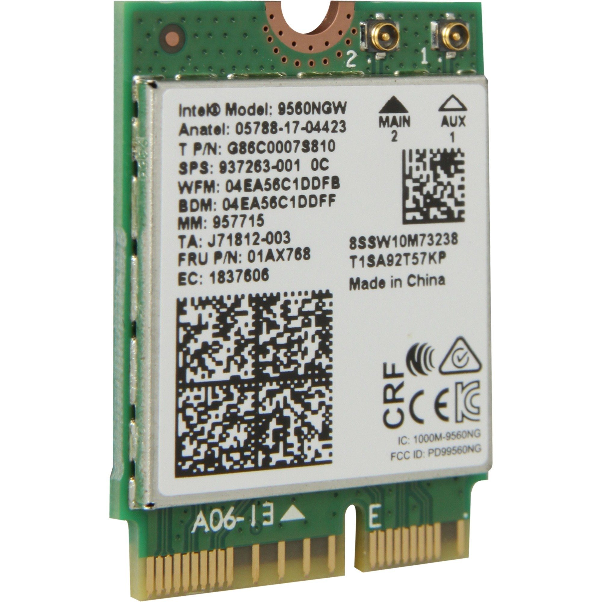 Intel® Dual Band WLAN-AC 9560 M.2, WLAN-Adapter Netzwerk-Adapter