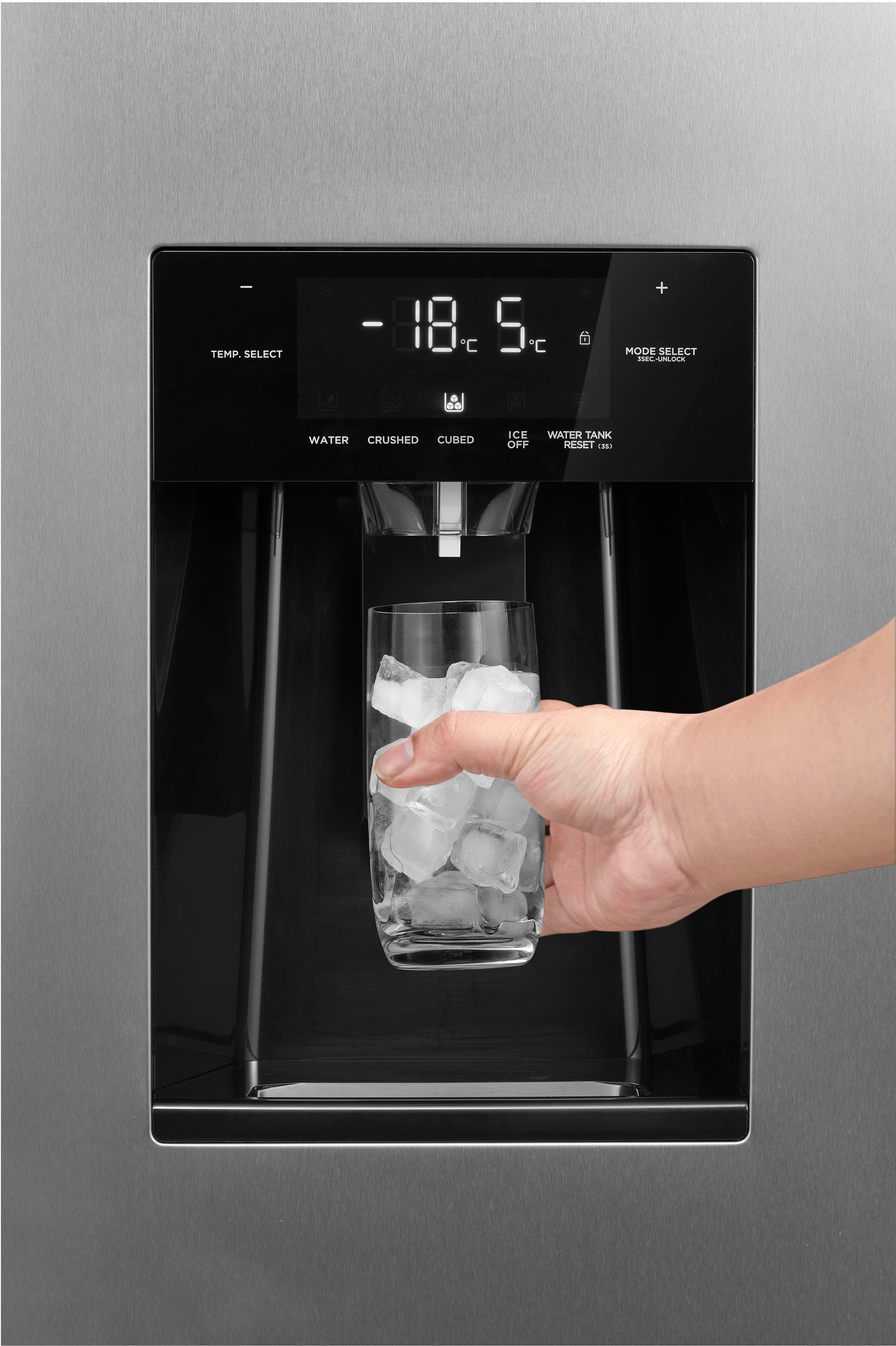 Hanseatic Side-by-Side HSBS17590CWEI, 179,3 cm hoch, 91 cm breit, mit Eis-, Crushed-Ice- und Wasserspender