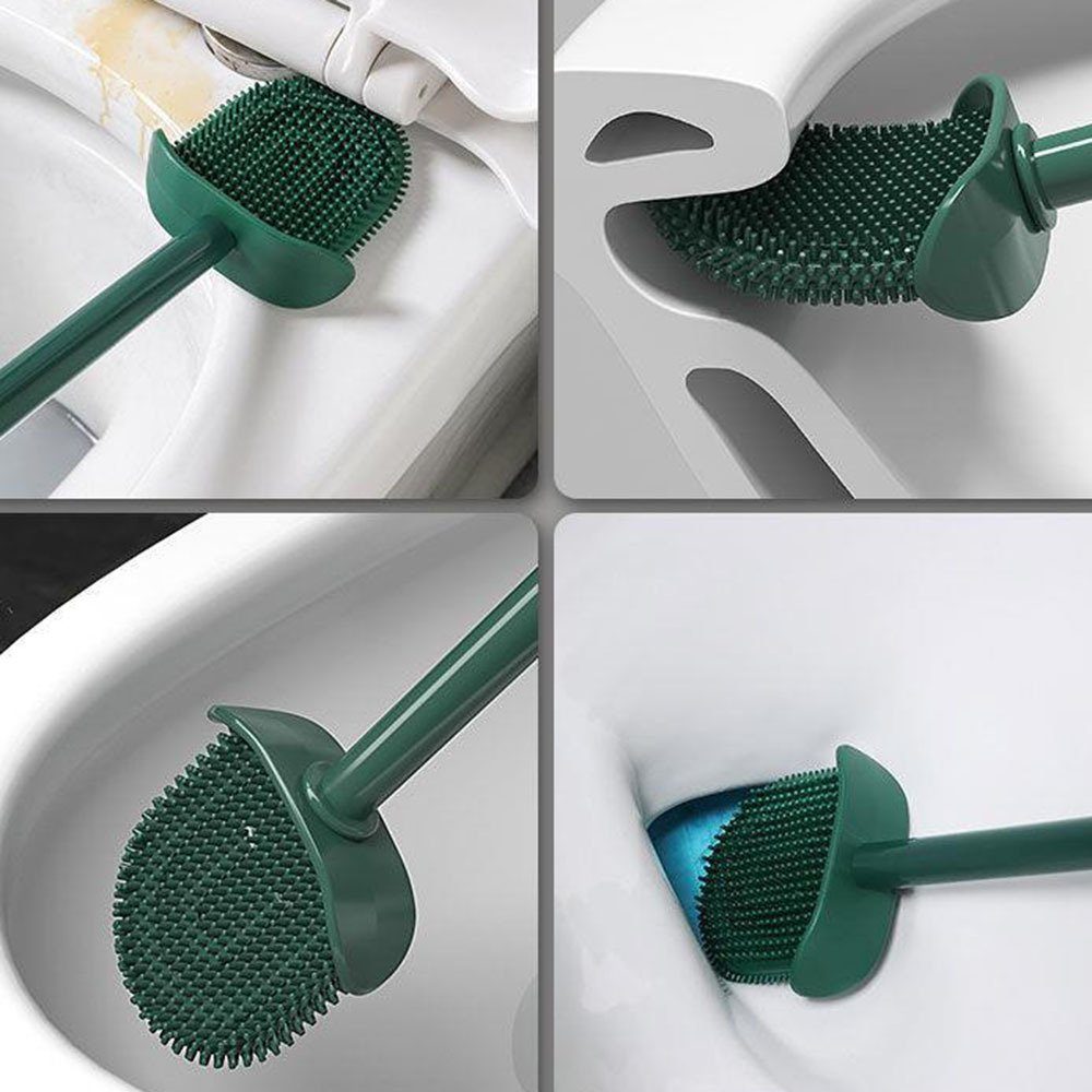 WC-Reinigungsbürste Zungenförmige Grün Blusmart Toilettenbürste, Aufhängbar, Biegbar