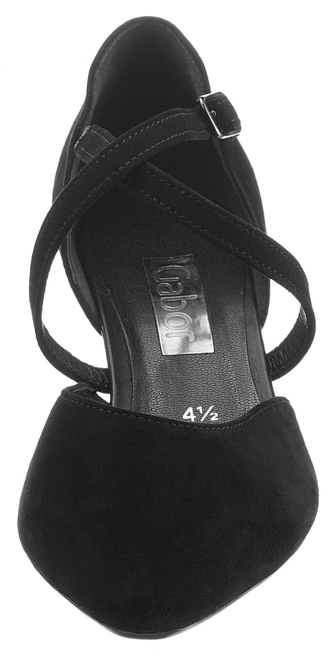 Gabor Spangenpumps, Abendschuh, Festtagsschuh, Trichterabsatz mit Stretcheinsatz. Reduzierter Preis € 99,00. Unverbindliche Preisempfehlung € 110,00