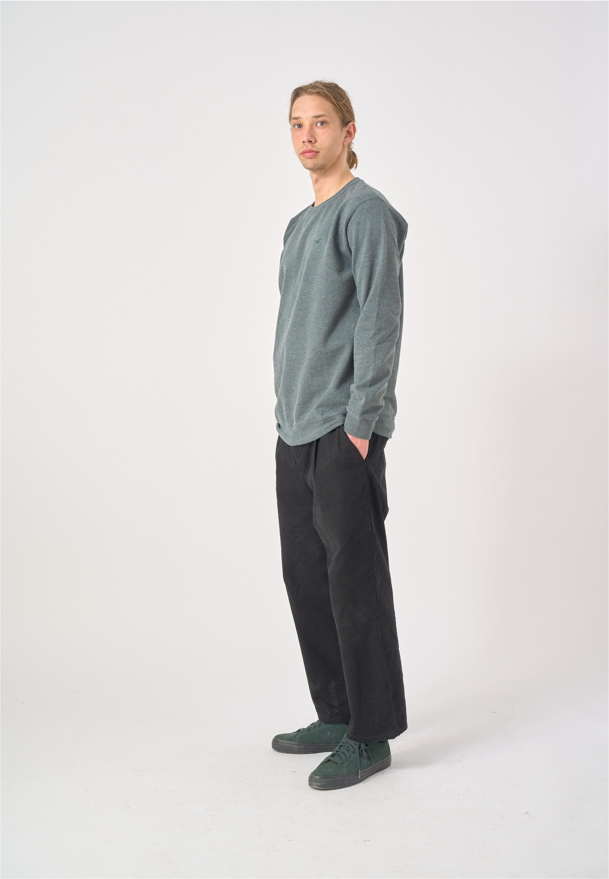 Cleptomanicx Sweatshirt Ligull mit kleiner Möwen-Stickerei günstig online kaufen