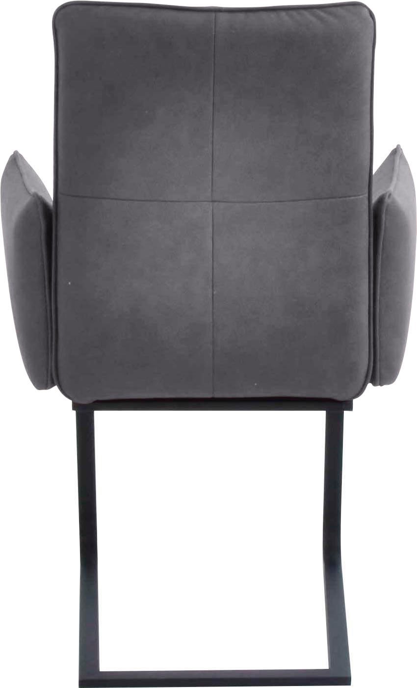 Freischwinger, Freischwinger, anthrazit Sitz in K+W & und Steppung Rücken Komfort Wohnen Metall schwarz, im Gestell