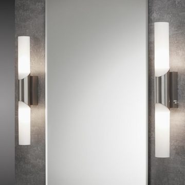 Briloner Leuchten LED Spiegelleuchte 2125-022, 0, ohne Leuchtmittel, Warmweiß, matt-nickel, exkl. E14, max. 40 W, 43,5 x 5 x 7,5 cm