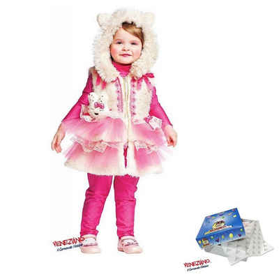 Babyshoppen Kostüm »Mädchen Katzen-Kostüm pink 50605«, Größe 1 Kinder Faschingskostüm mit Weste Kapuze