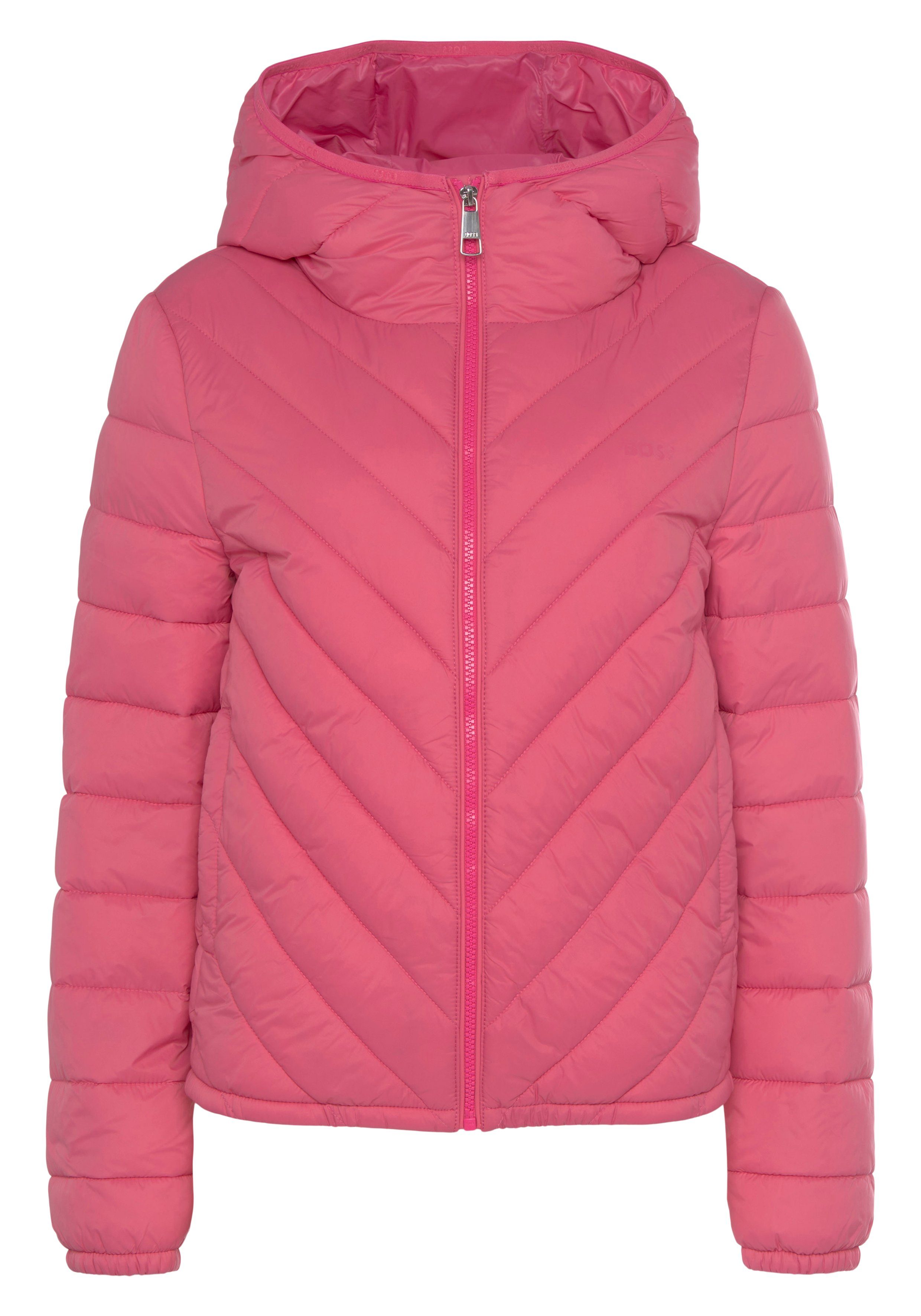 BOSS ORANGE Steppjacke C_Palatto mit dezentem Logoschriftzug pink