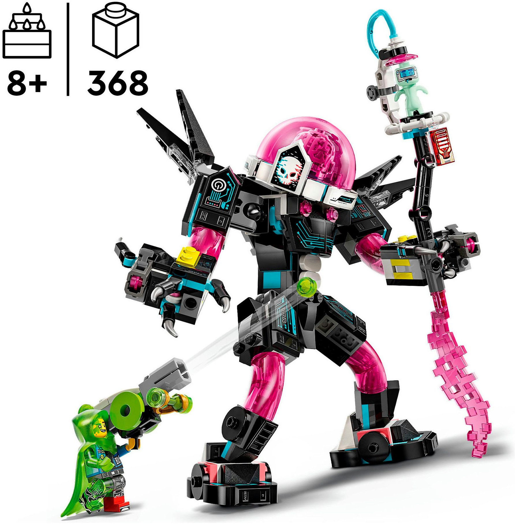 LEGO® Mateo vs. Cyberhirn-Mech (71495), LEGO DREAMZzz Konstruktionsspielsteine, (368 St), Made in Europe