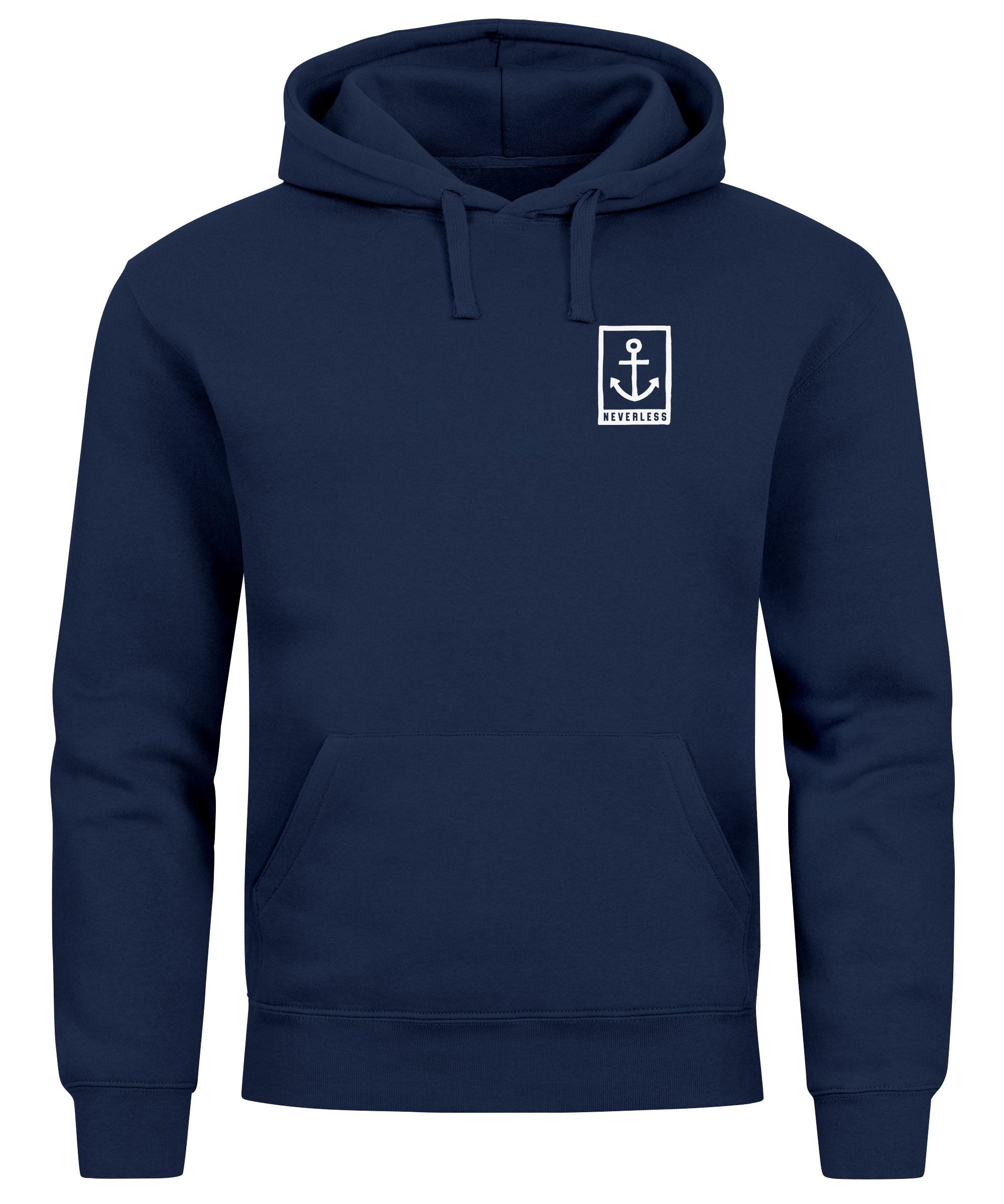 Neverless Hoodie Hoodie Herren Anker Logo günstig online kaufen