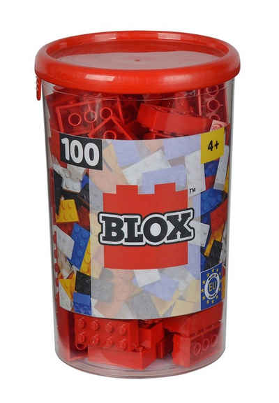 SIMBA Spielbausteine Konstruktionsspielzeug Blox 100 Teile 8er rot 104118905