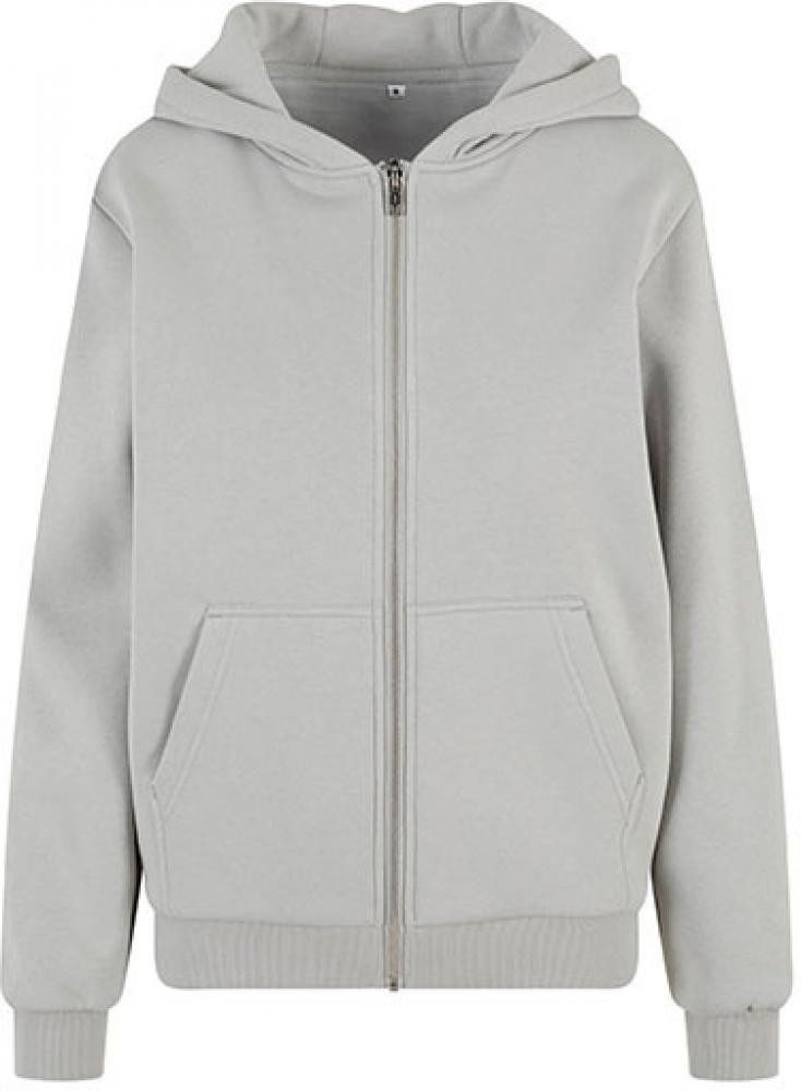 Build Your Brand Kapuzensweatjacke Damen Fluffy Zip Hoody Kapuzenjacke