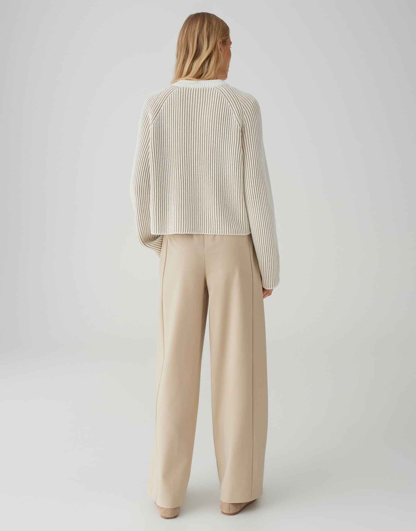 OPUS Strickjacke DELSIE im zweifarbigen Streifendesign Lockere Passform, gerader Schnitt, Langarm, Rundhalsausschnitt