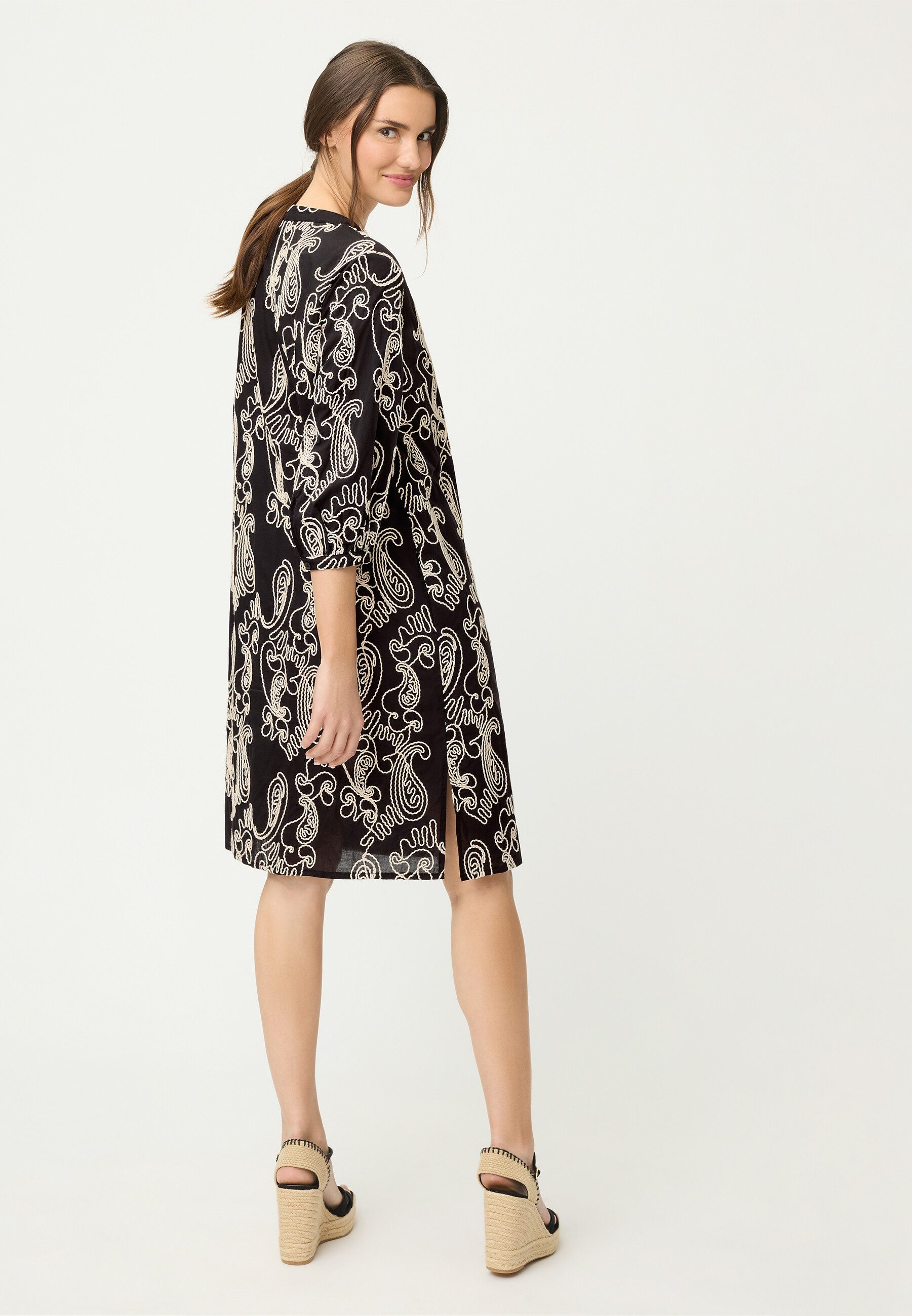 Olsen Midikleid Kleid mit Allover-Dessin