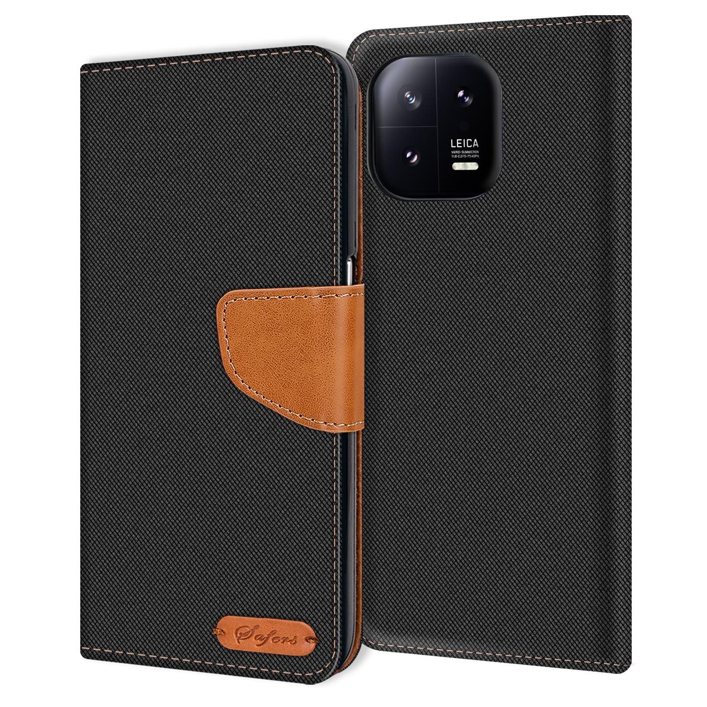 CoolGadget Handyhülle Denim Schutzhülle Flip Case für Xiaomi 13 6,36 Zoll, Book Cover Handy Tasche Jeans Hülle für Xiaomi 13 Klapphülle