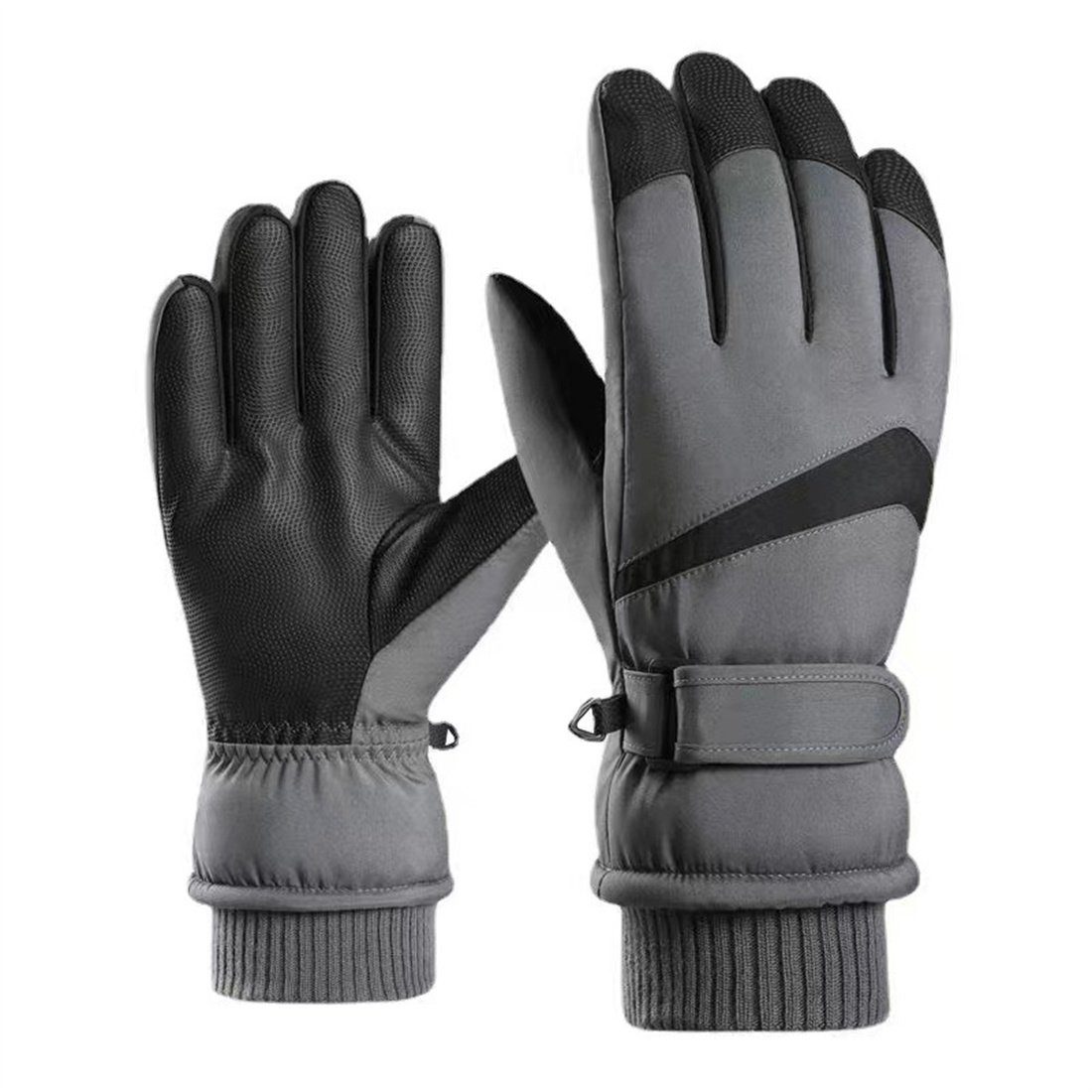 warme Skihandschuhe Winter-Skihandschuhe, Outdoor-Reithandschuhe, Grau(Männer) DÖRÖY Gepolsterte unisex