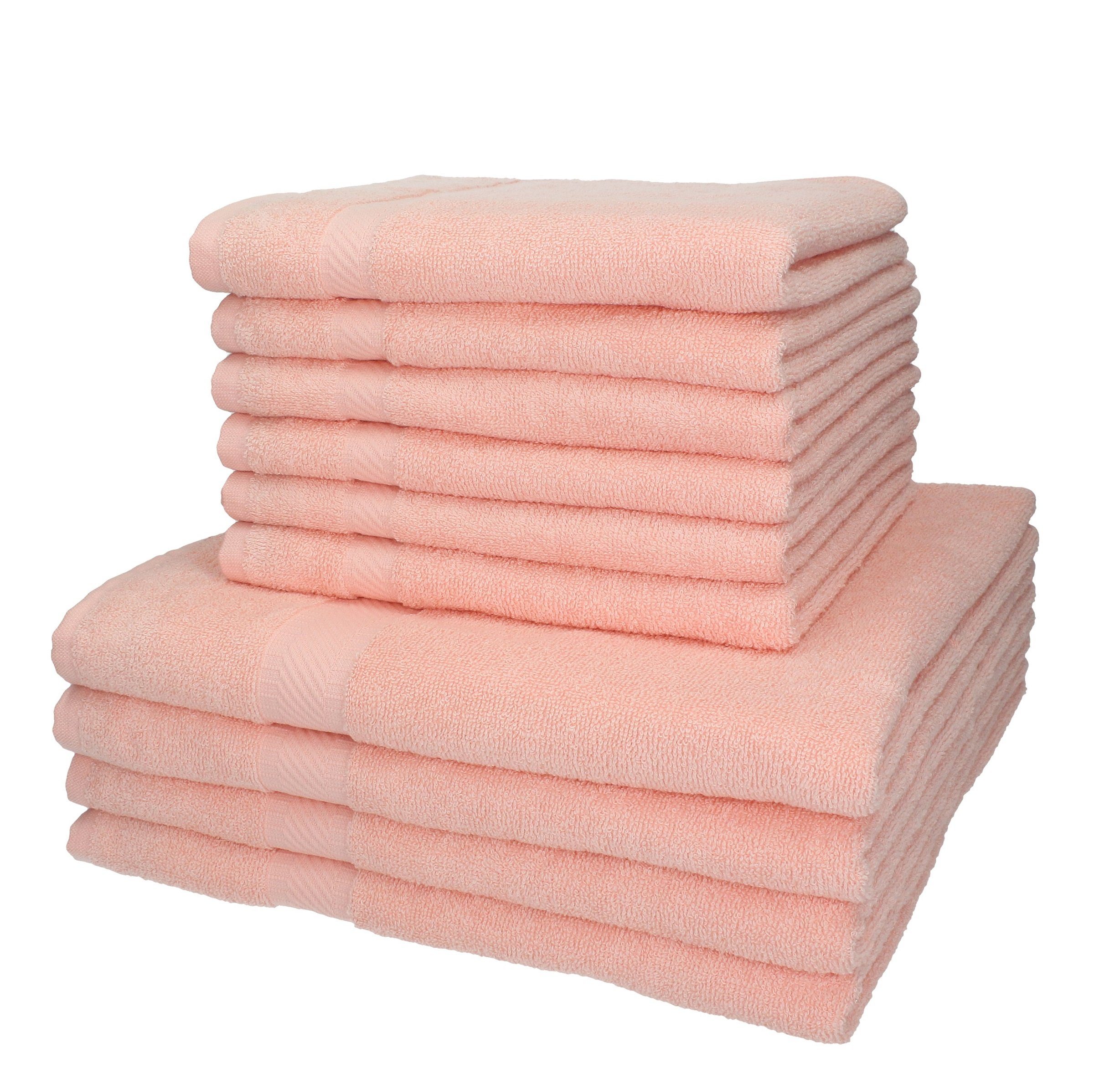 Betz Handtuch Set 10-TLG. Handtuch-Set Palermo Farbe apricot, 100% Baumwolle