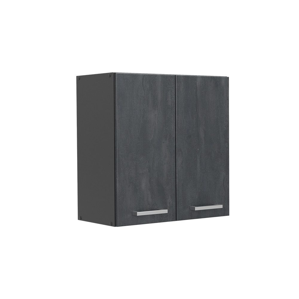 Livinity® Hängeschrank R-Line, Schwarz Beton/Anthrazit, 60 cm