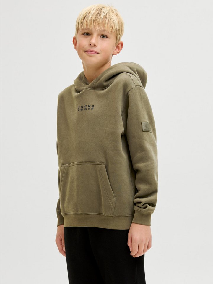Jack & Jones Junior Kapuzensweatshirt JCOPOINT SWEAT BADGE HOOD JNR