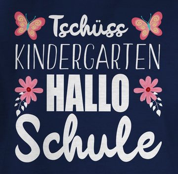 Shirtracer T-Shirt Tschüss Kindergarten Hallo Schule Einschulung Mädchen