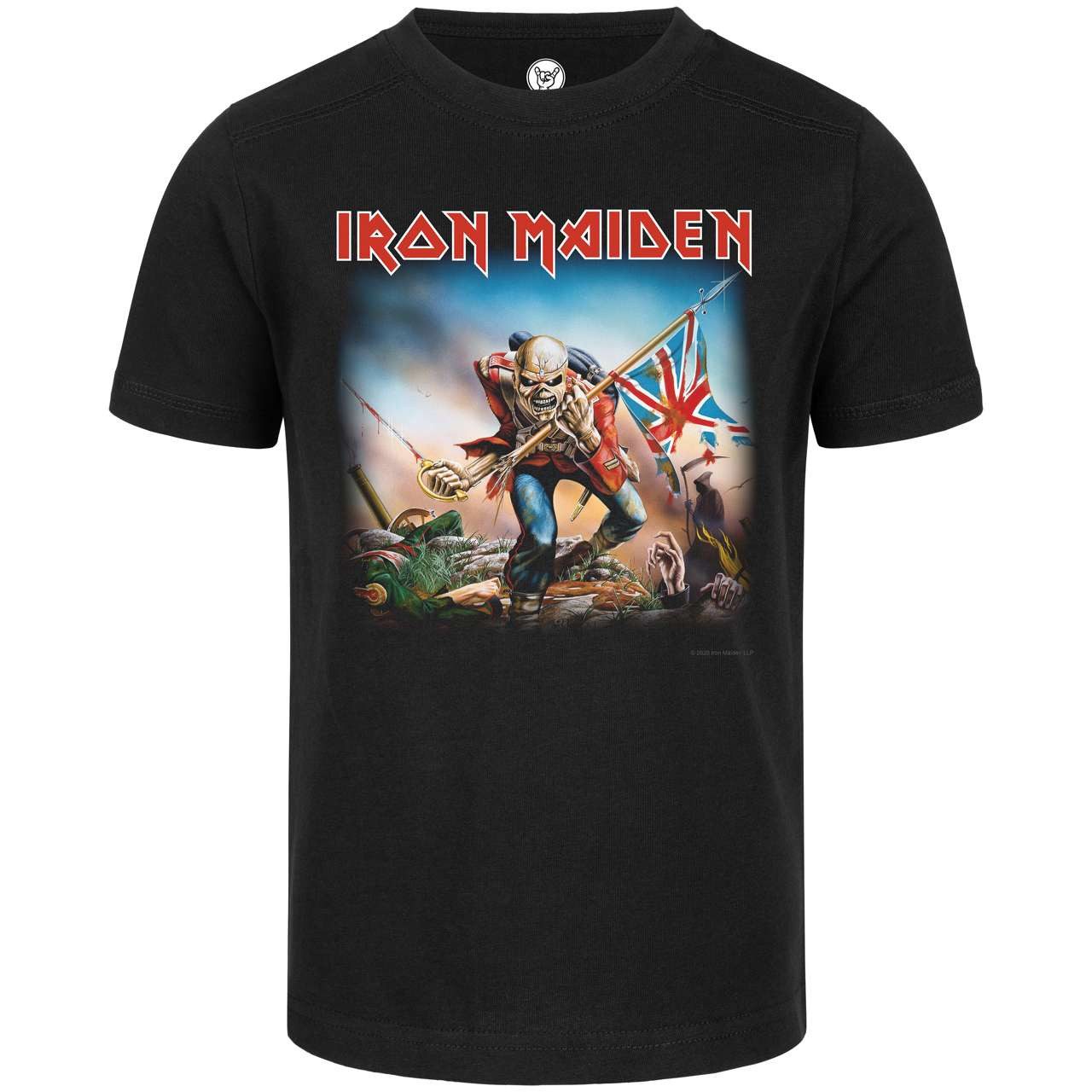 Metal Kids T-Shirt mit Iron Maiden (Trooper) Aufdruck für Kinder (2–14 J)