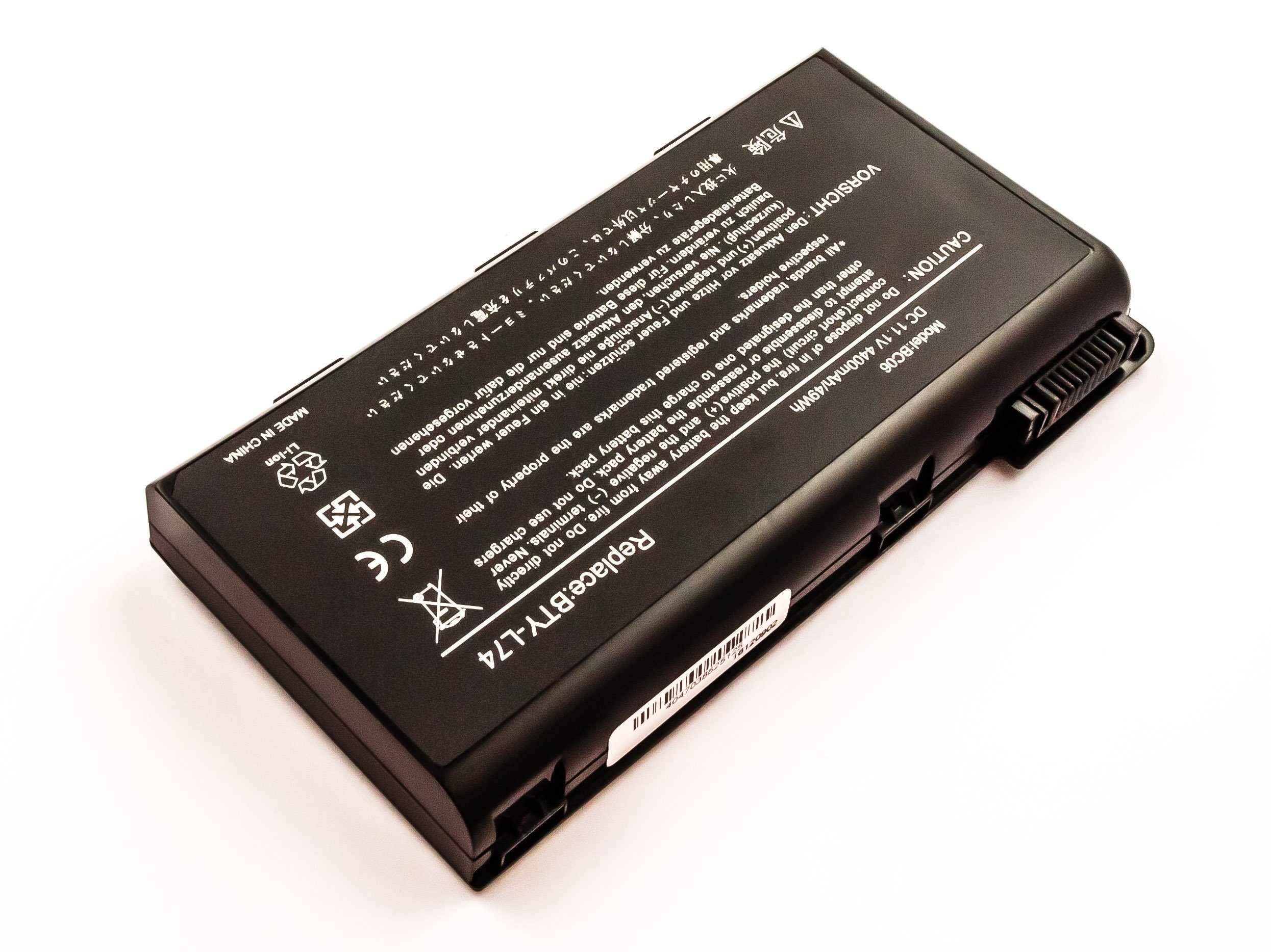 MobiloTec Akku kompatibel mit MSI CX700-T4243VHP Akku Akku 4400 mAh (1 St)