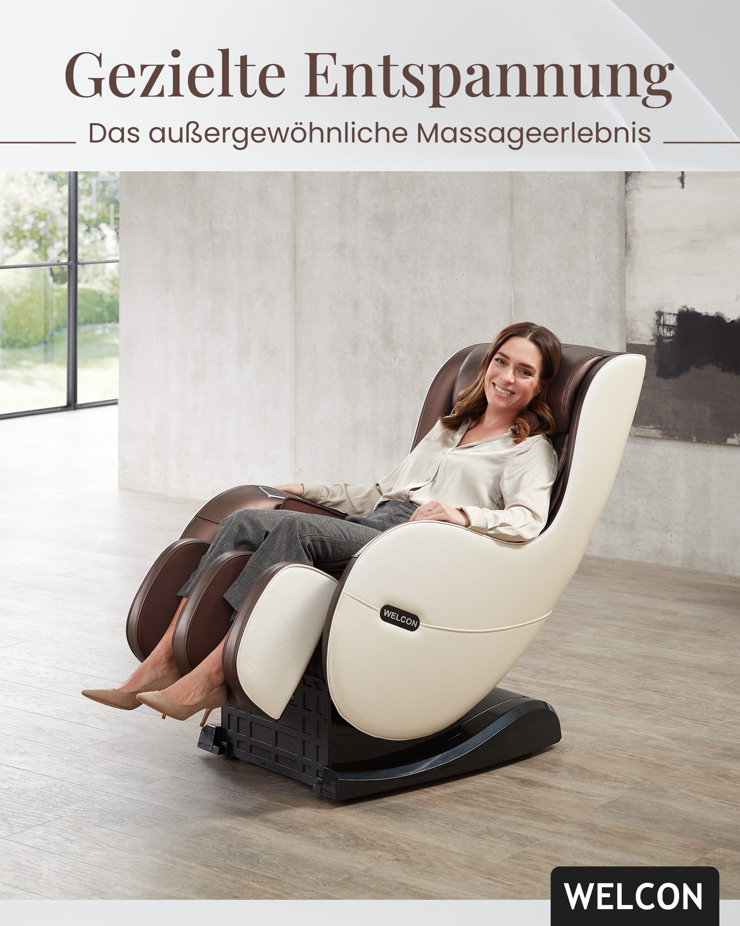 WELCON Massagesessel WELCON Massagesessel EASYRELAXX in beige, braun, schwarz und rot