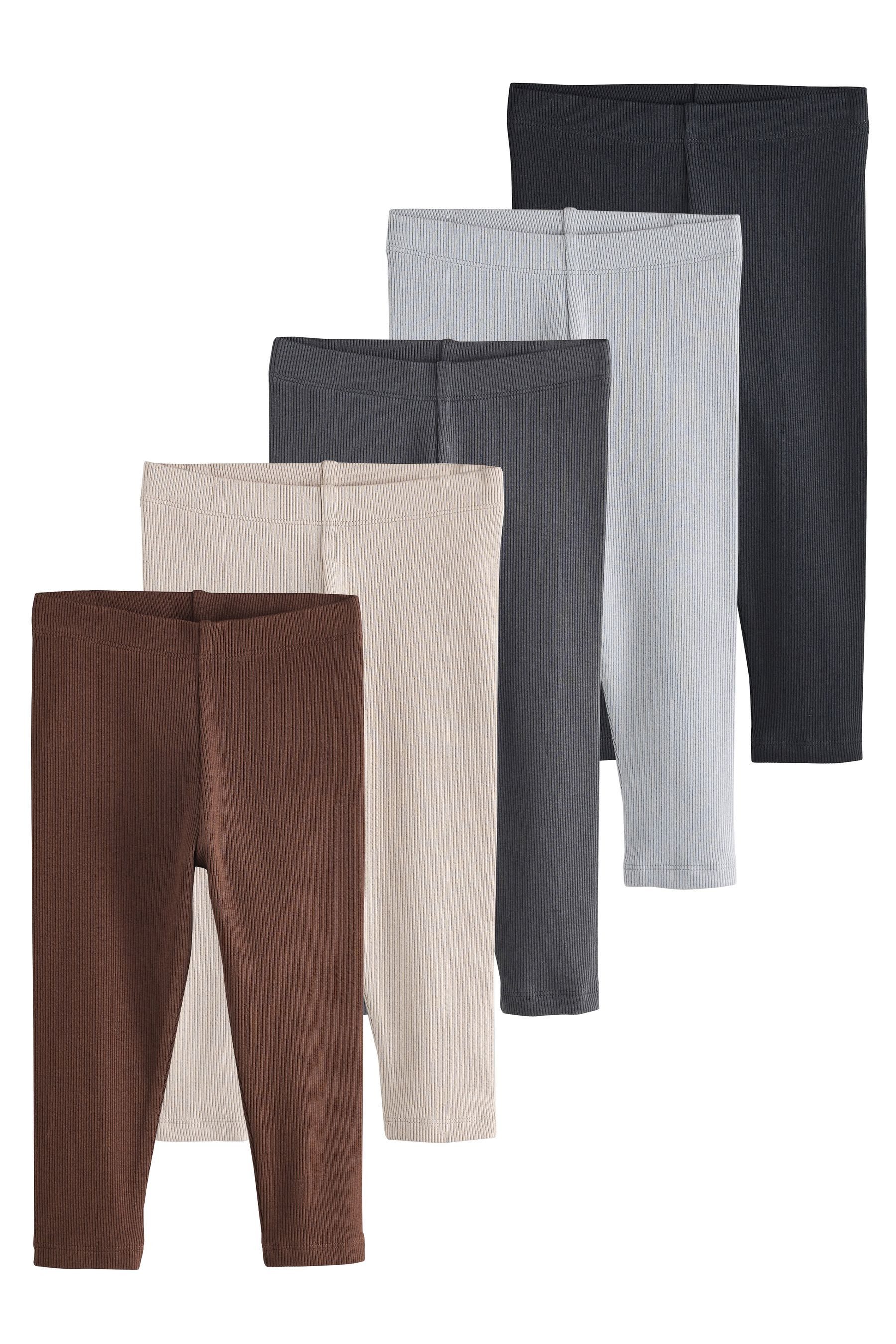 Leggings Gerippte Leggings im 5er-Pack